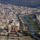 Vista aèria del centre de la ciutat de Lleida.