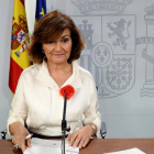 La vicepresidenta del Gobierno en funciones, Carmen Calvo.