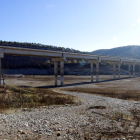 La cola del pantano de Rialb, a la altura del núcleo de La Clua, en el río Segre.