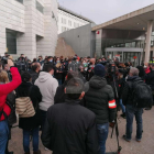 Concentración en los juzgados de Lleida en apoyo a los detenidos por los disturbios