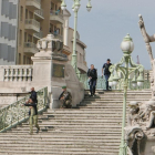 Efectius policials als voltants de l’estació de Marsella.