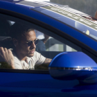 Neymar, en el momento en que llegó a las instalaciones del Barcelona para comunicar que se iba.