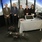 L'acte de presentació del primer curs oficial de pilot de drons a Lleida.