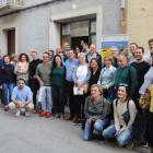 Parte del grupo de turistas que ayer participaron en esta jornada en Os de Balaguer. 
