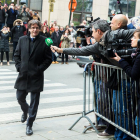 Carles Puigdemont, a su llegada al club de la prensa en Bruselas esta semana.