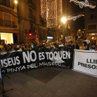La concentración política ayer en la plaza Paeria tampoco se olvidó del conflicto del Museu de Lleida.