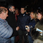 Casado y los dirigentes populares coincidieron con Jorge Soler de Cs en las calles de Lleida.