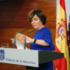 La vicepresidenta del Govern, Soraya Sáenz de Santamaria.