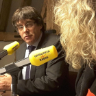 Puigdemont, aquest matí durant l'entrevista a Catalunya Ràdio des de Brussel·les.