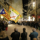 La concentració d’ahir a la plaça Paeria de Lleida.