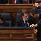 Mariano Rajoy y el portaveu del PP