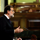 Mariano Rajoy durant la seua intervenció al Congrés