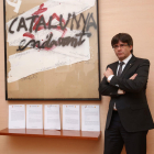 Puigdemont va posar ahir amb les cinc advertències sobre conseqüències penals de desatendre el TC.