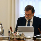 Rajoy, durant el consell de ministres.