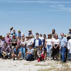 Imatge del grup assistents a Prognosfruit 2017 durant la visita a la finca La Rasa, de Nufri, a Sòria.