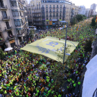 Una vista de la manifestació a Barcelona.
