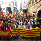Uns quatre-cents unionistes es van donar cita ahir a la plaça Paeria.