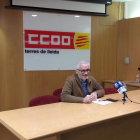 Imagen del secretario general de CCOO en Lleida, Jaume Sellés.