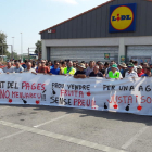 Imatge d’una de les últimes protestes del sector contra les empreses de distribució a finals de juliol.