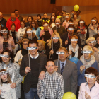 Participants ahir en la jornada festiva celebrada a CaixaForum Lleida a causa del mal temps.