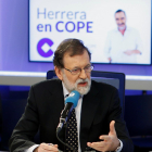 Mariano Rajoy durante su entrevista a la COPE. 