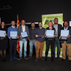 Los ganadores de los concursos de maquinaria agrícola y diseño de estands.  