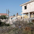 Estat en què va queda el xalet d'Alcanar després de la explosió.