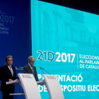 La presentació del dispositiu de les eleccions ha anat a càrrec de delegat del Govern Espanyol, Enric Millo, responsable de la Generalitat arran de l'aplicació de l'article 155 i el cessament del govern de la Generalitat.
