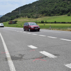 Vista del lloc on va tenir lloc l’accident la nit del 26 de juny de l’any passat a Ribera d’Urgellet.