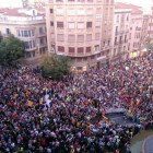UNa vista de la manifestació a Lleida