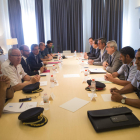 Reunión ayer entre Mossos, conselleria de Interior, Guardia Civil y Policía Nacional. 