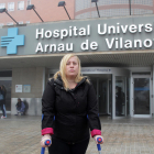 L’afectada, Cristina Díaz, l’octubre passat abans de sotmetre’s a una operació a l’Arnau.