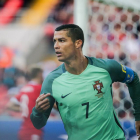 Cristiano va anotar ahir el gol de la victòria de Portugal davant de Rússia.