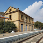 L’estació de tren de Sant Llorenç de Montgai.