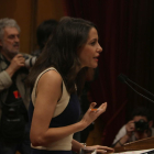 Inés Arrimadas ayer en el Parlament. 