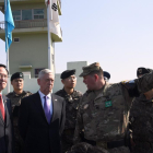 El ministro  de Defensa de EEUU junto a su homólogo surcoreano. 