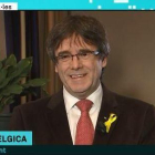 Un moment de l'entrevista a Carles Puigdemont al programa 'Els matins' de TV3.