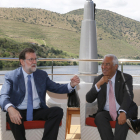 Mariano Rajoy amb el primer ministre lusità, António Costa, ahir a Portugal.