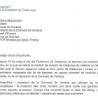 Detall de la carta a la Comissió de Venècia sobre el referèndum