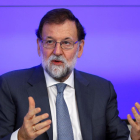 El president del Govern espanyol, Mariano Rajoy, en el comitè executiu del Partit Popular d’ahir.