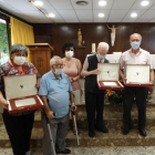 Acte de comiat ahir als tres germans de Sant Joan de Déu al centre d’Almacelles.