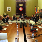 El conseller d'Interior, Joan Ignasi Elena, amb l'alcaldessa de les Borges Blanques,