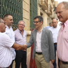 El ministre de la Presidència, Félix Bolaños, ahir de visita a Cuevas del Almanzora, Almeria.