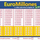 Un boleto de Euromillones.