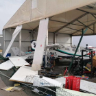 Hangars destrossats a l'aeroport d'Alguaire