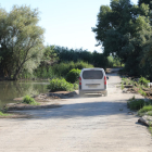 El actual paso para vadear el río Segre en Butsènit.