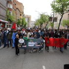 Una desena de taxis de Barcelona van anar ahir al funeral de Mohamed Ezzeraiga al Palau de Vidre.