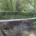 Lugar en el que fue localizado el cadáver cerca del río en Albesa el pasado 13 de octubre. 
