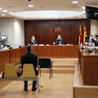 L'Audiència de Lleida durant el judici al caporal de la Guàrdia Urbana acusat de falsificar documents per perjudicar un superior