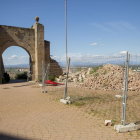 Vista del tramo de muralla afectado, en el Baluarte de Louvigny.